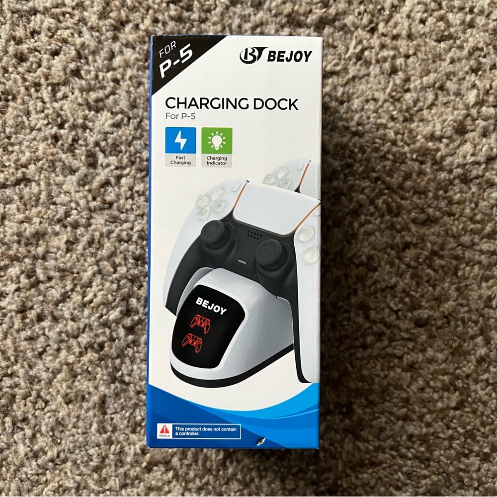 Ps5 Bejoy Fast Charging Dock with 2 slots. PlayStation5, White, New in box.